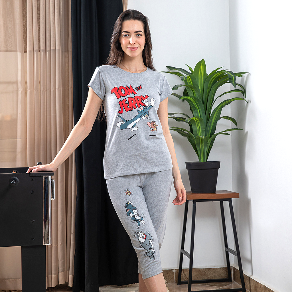 ToM&Jerry Pajamas for women, half sleeves – 2segypt
