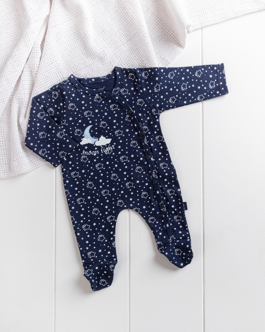 Moon Cat printed bodysuit for boys