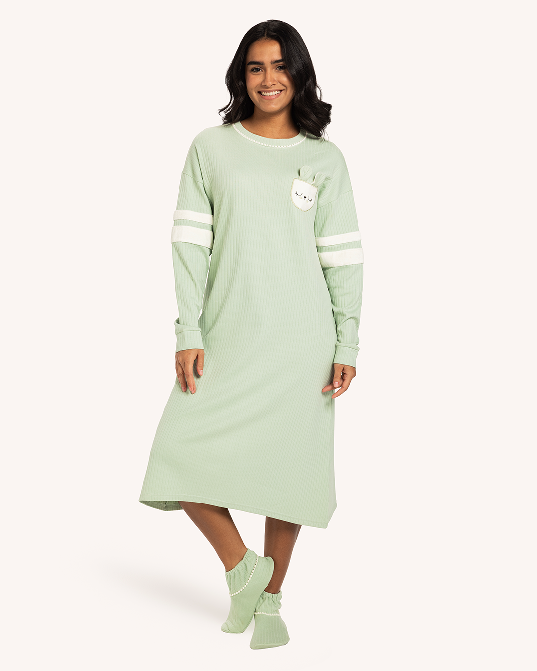 A short women's robe with a cloak