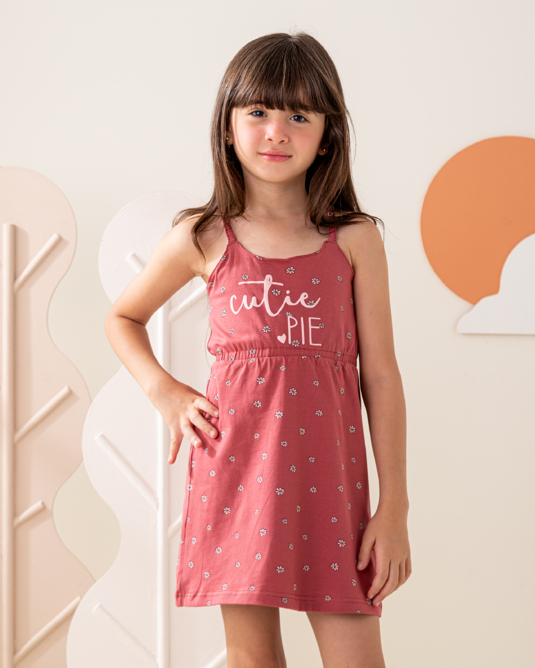 فستان قطن ورود صغيره