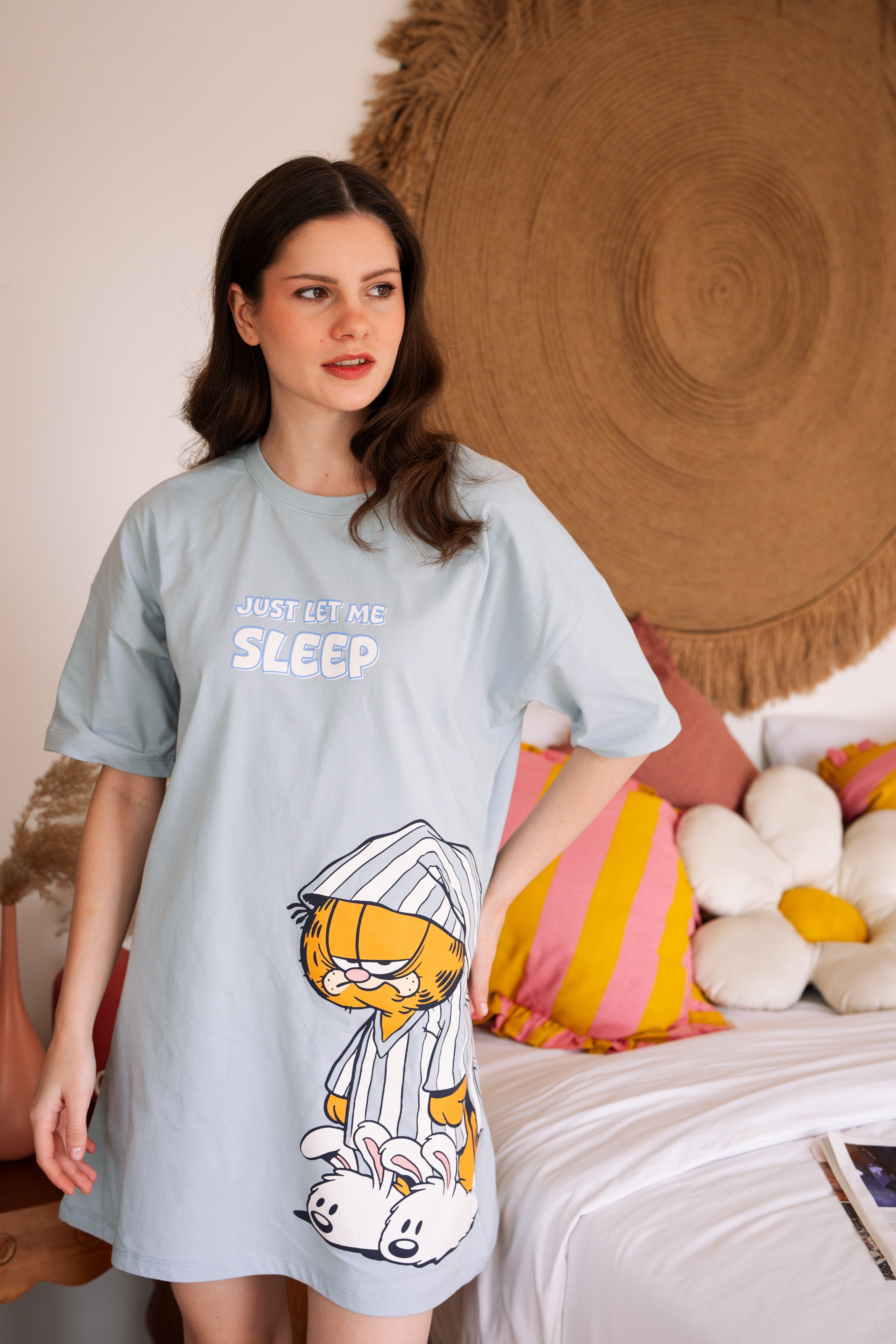 نايت شيرت حريمي فقط دعني انام