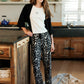 Women's cat pajamas with tiger print