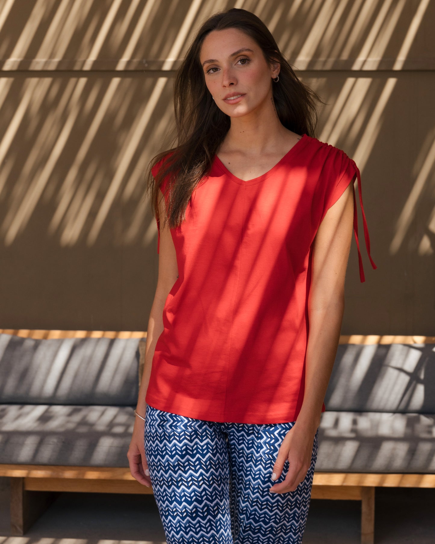 Blue Water women's pajamas with quarter sleeves and pants