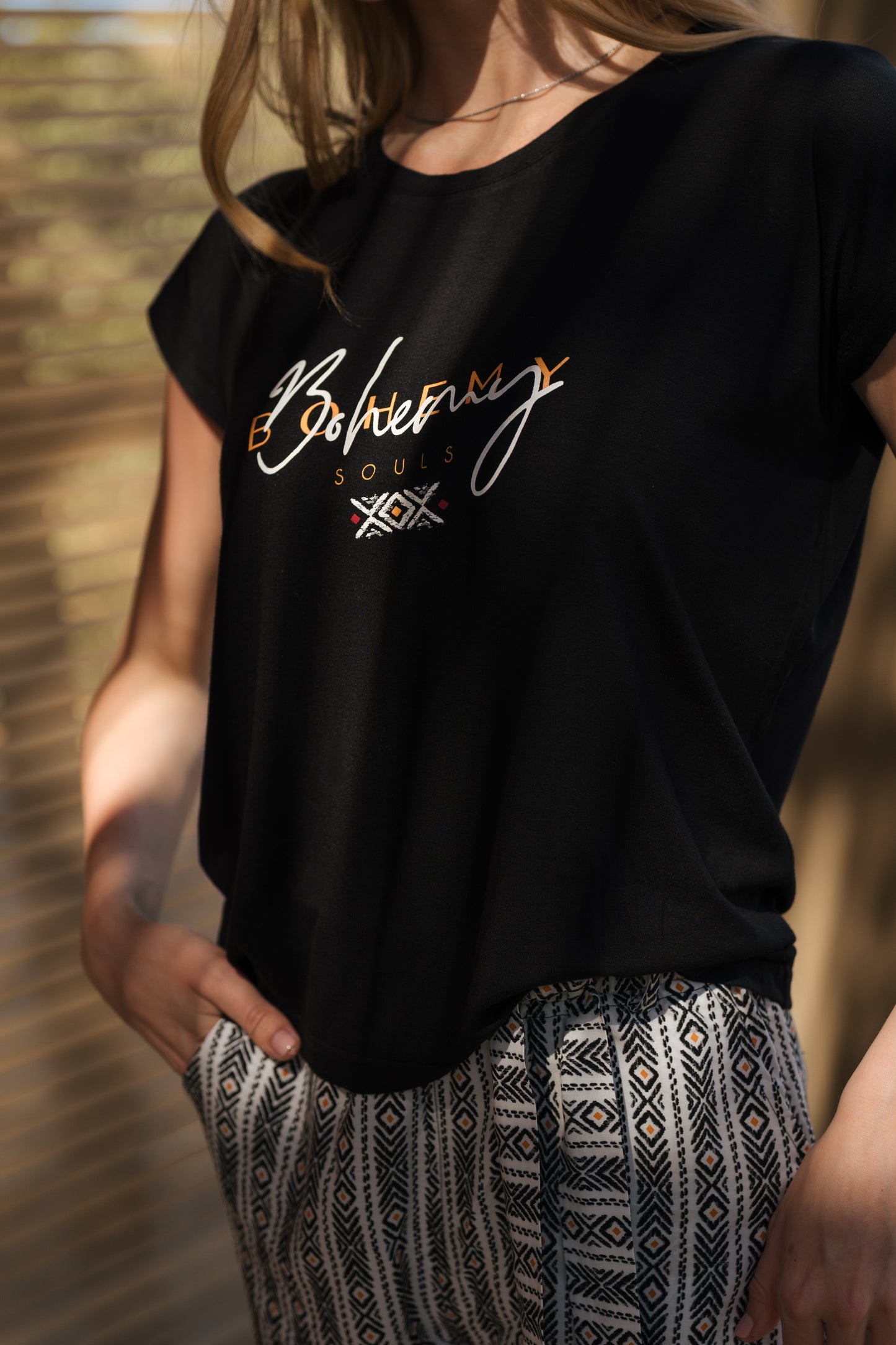 Bohemy Souls بيجاما حريمي تلت كم وشورت