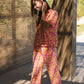 Summer Lemon Women's pajamas with half-sleeved buttons and trousers