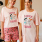 Women's Fun Nightshirt with Flintstones Print