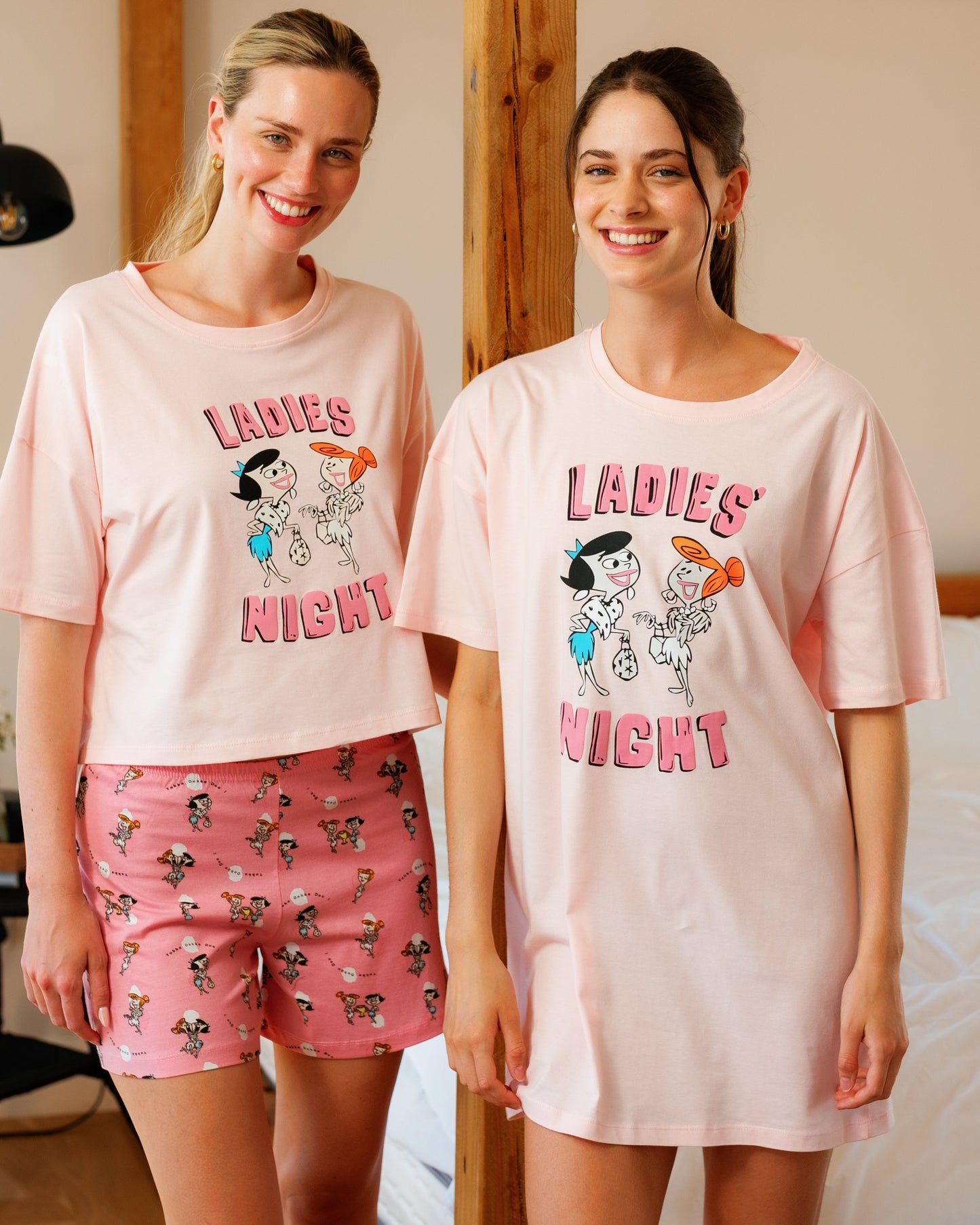 Women's Fun Nightshirt with Flintstones Print