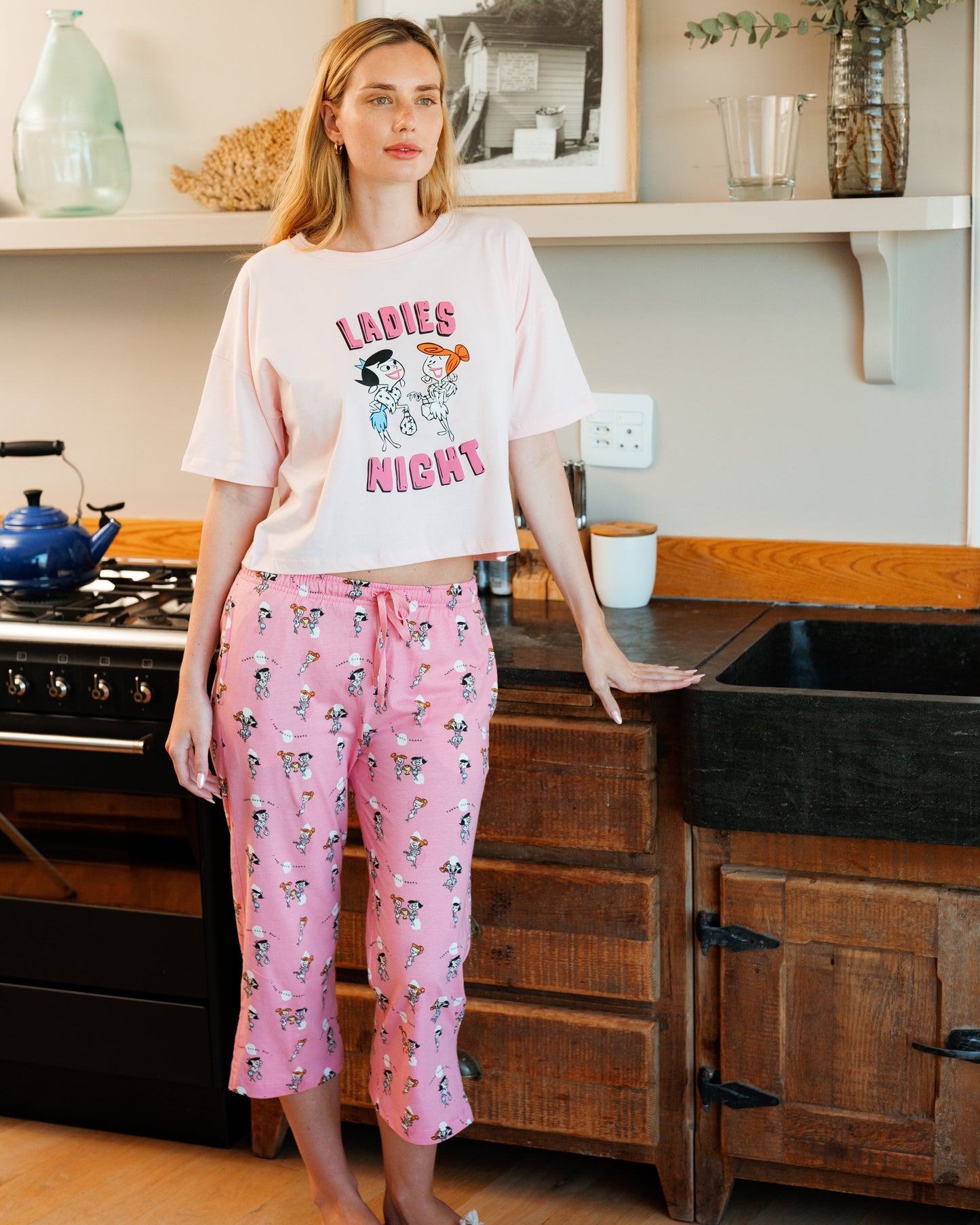 بيجاما بنتاكور حريمى مرحة بطبعة فلينتستون