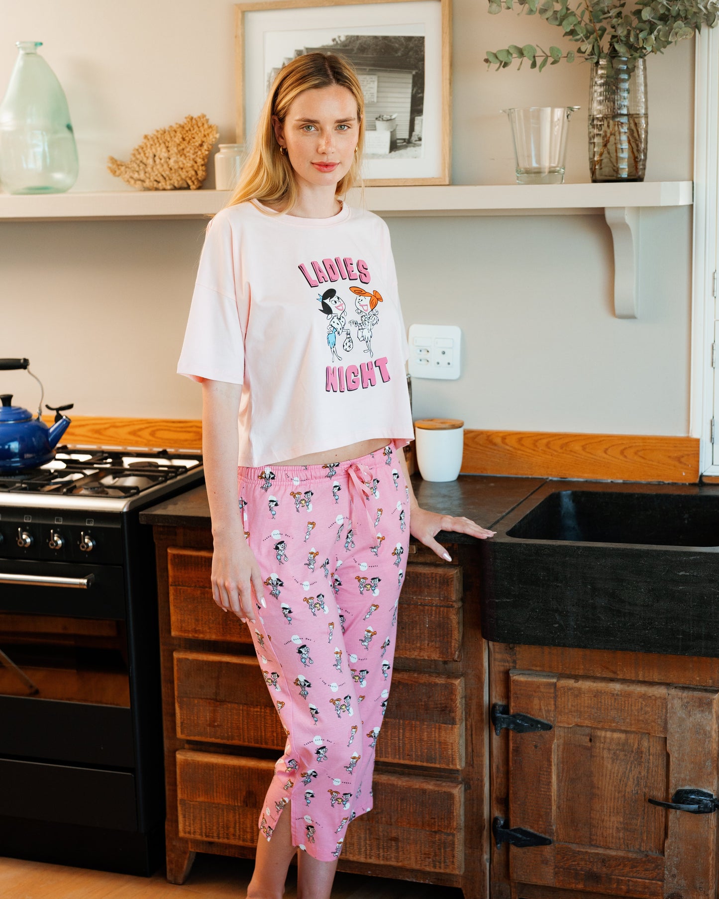 بيجاما بنتاكور حريمى مرحة بطبعة فلينتستون