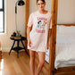 Women's Fun Nightshirt with Flintstones Print
