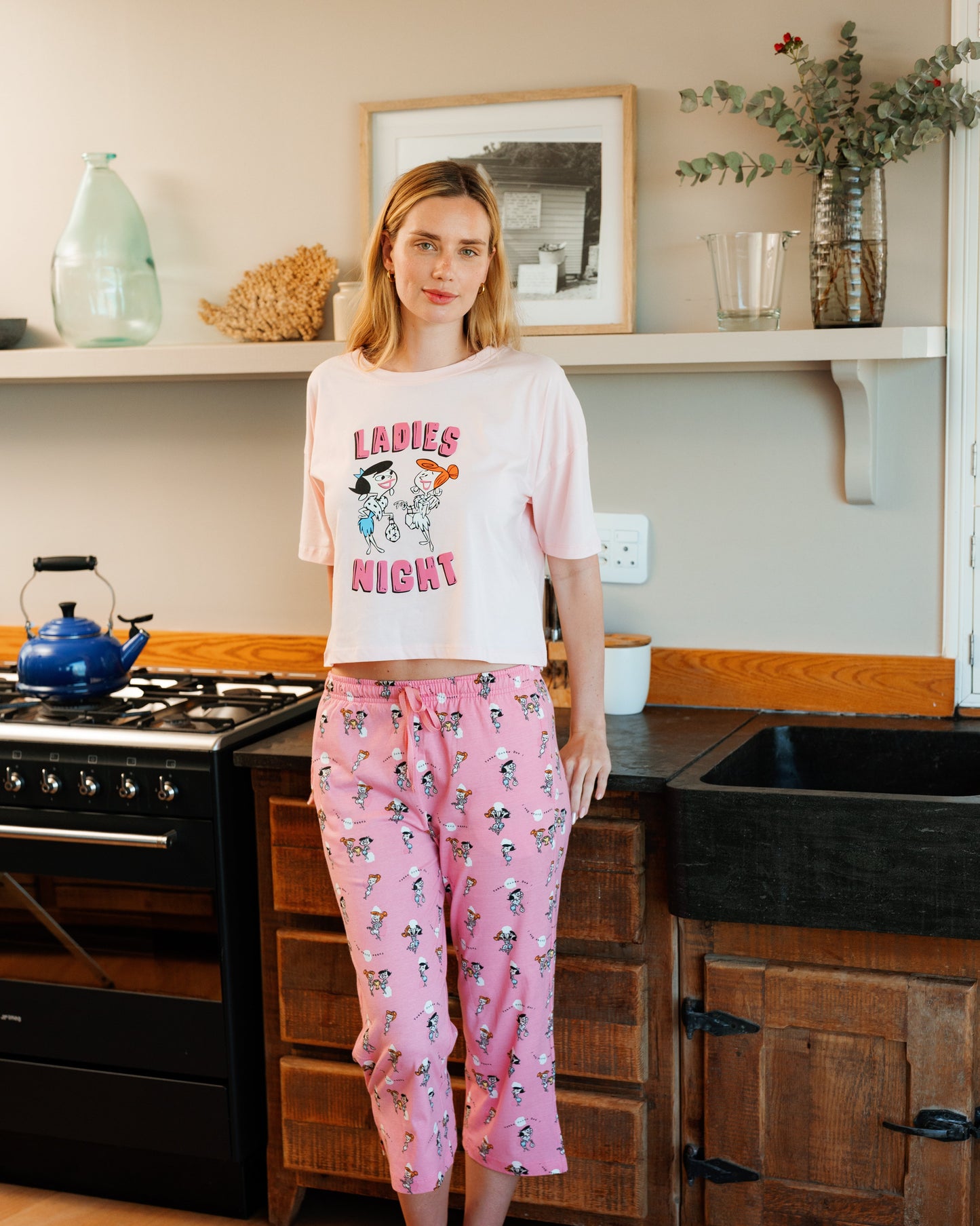 بيجاما بنتاكور حريمى مرحة بطبعة فلينتستون