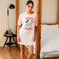 Women's Fun Nightshirt with Flintstones Print