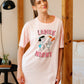 Women's Fun Nightshirt with Flintstones Print