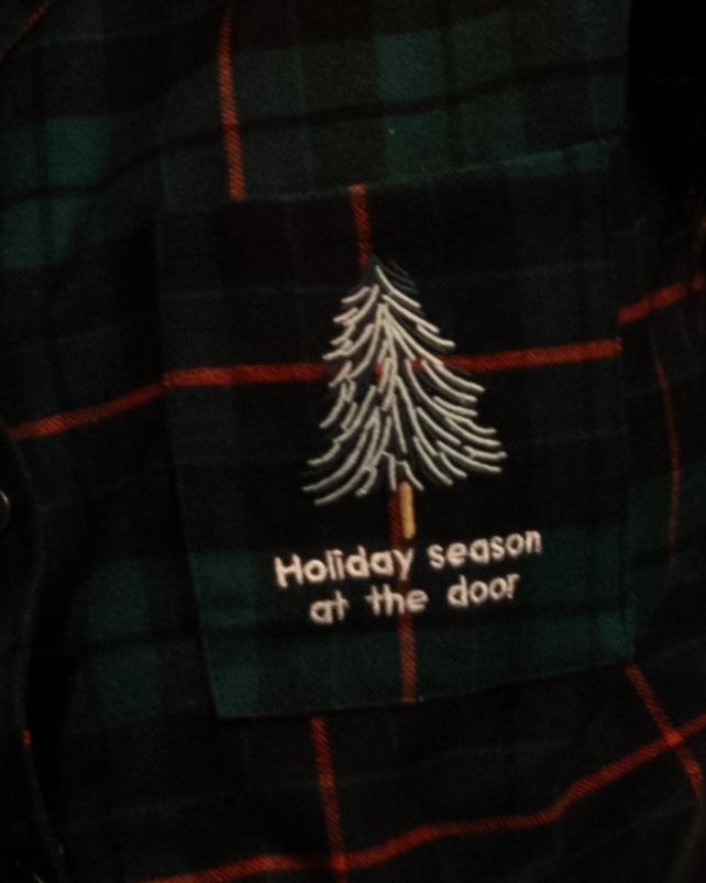 Holiday Season Women's pajamas with sleeves and buttons