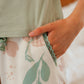 Cotton Modal Pants Pajamas with Large Flowers