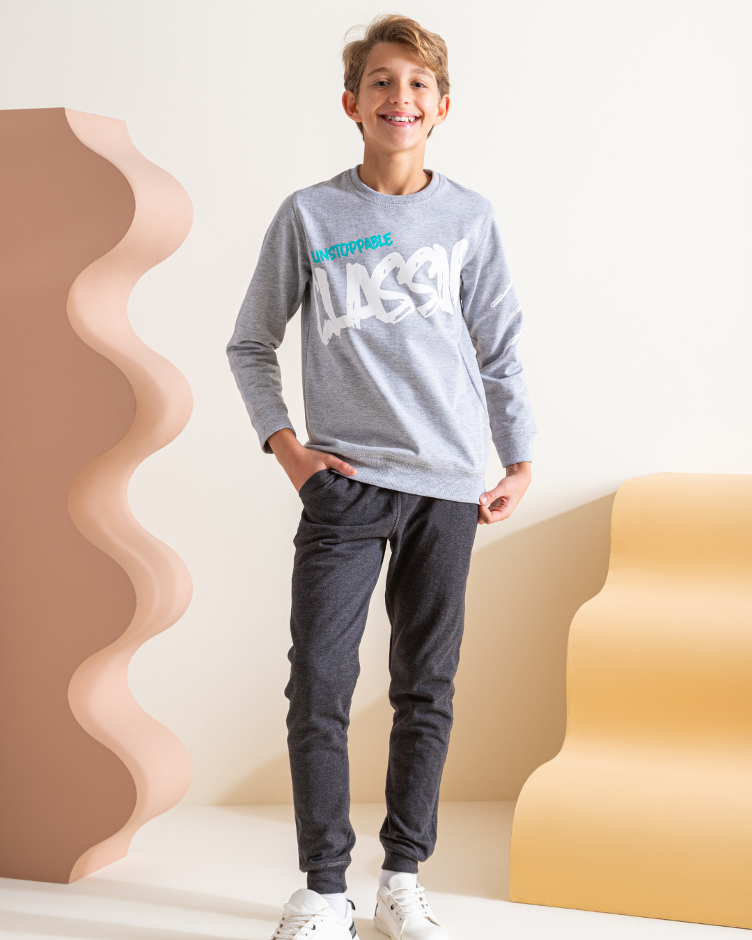 Classic boys pajamas with Samar Melton Mcster print