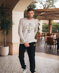 Batman needs to nap Men's long sleeve pajamas