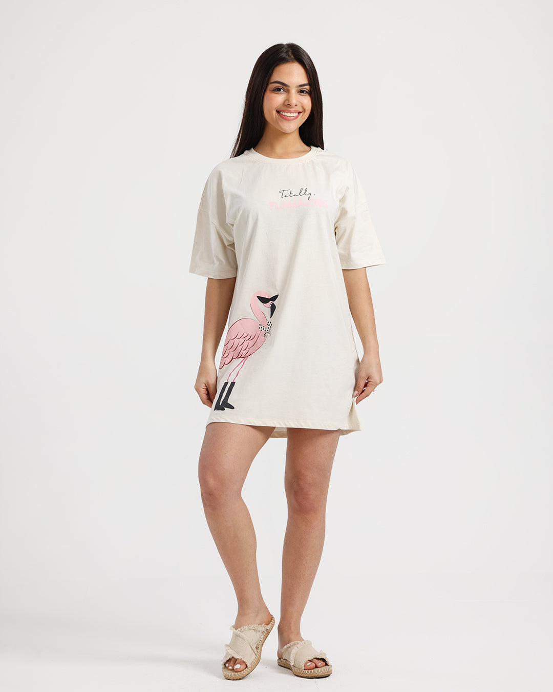 نايت شيرت حريمي الفلامنجو الوردي