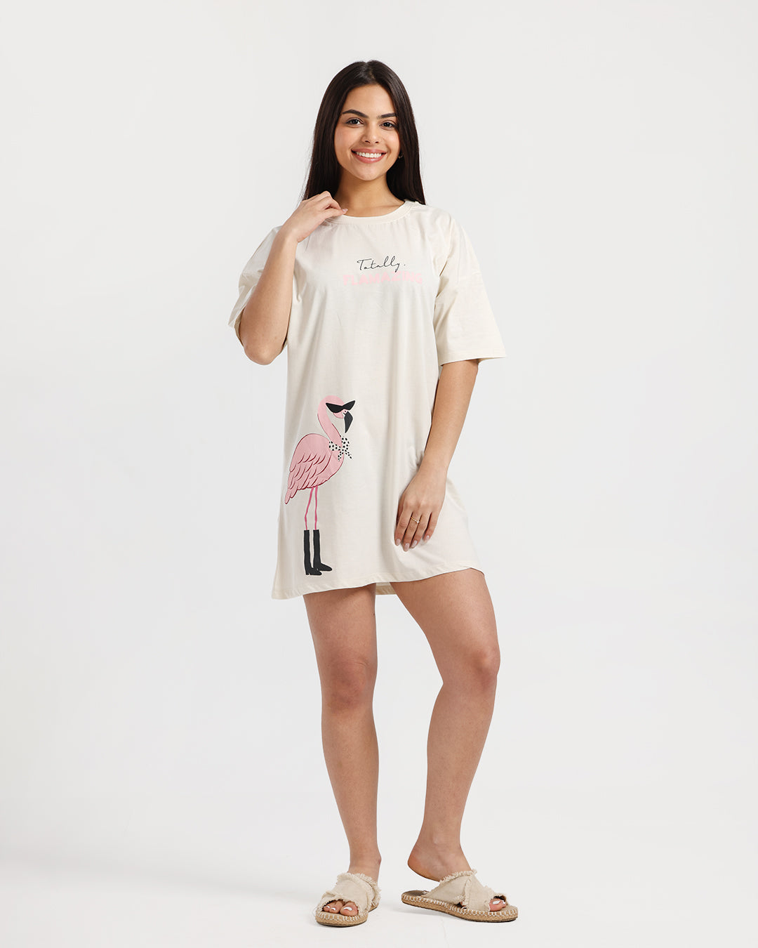 نايت شيرت حريمي الفلامنجو الوردي