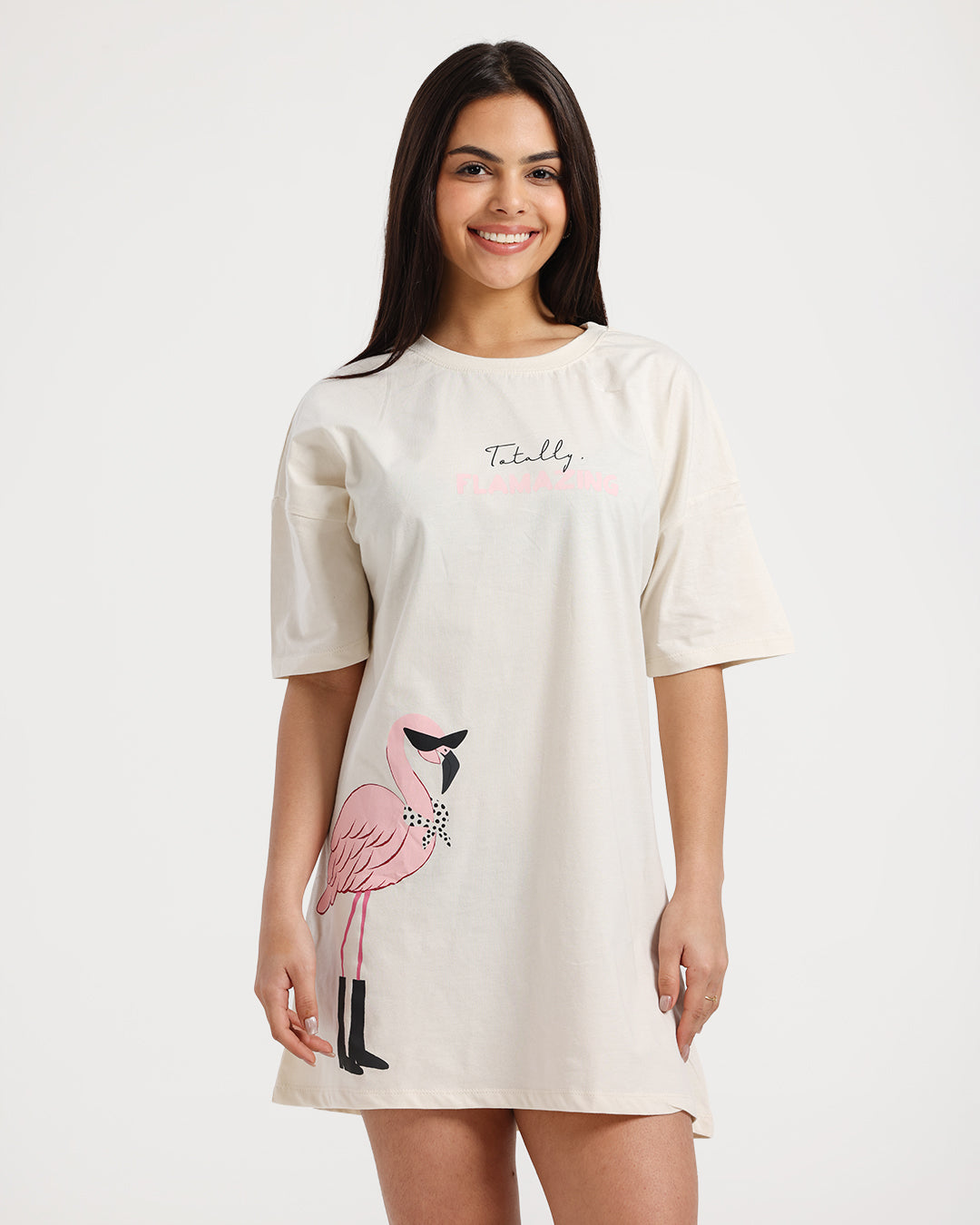 نايت شيرت حريمي الفلامنجو الوردي