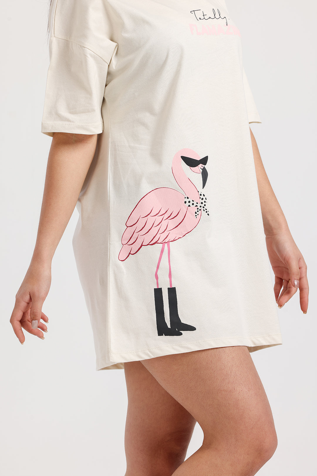 نايت شيرت حريمي الفلامنجو الوردي