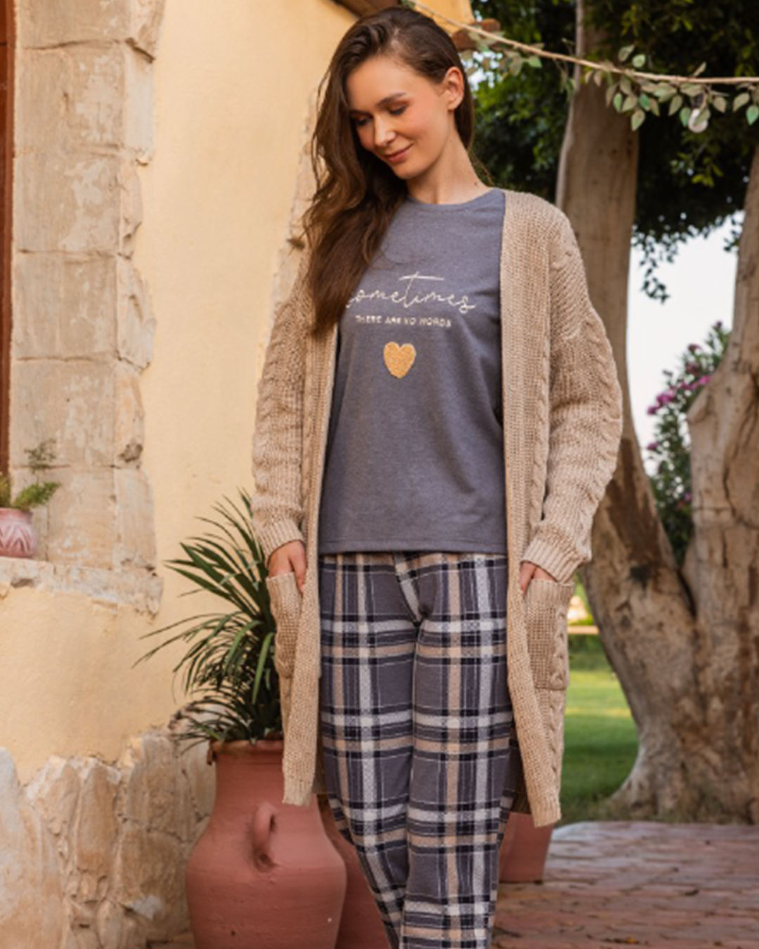 بيجاما حريمي كاروه بنطلون