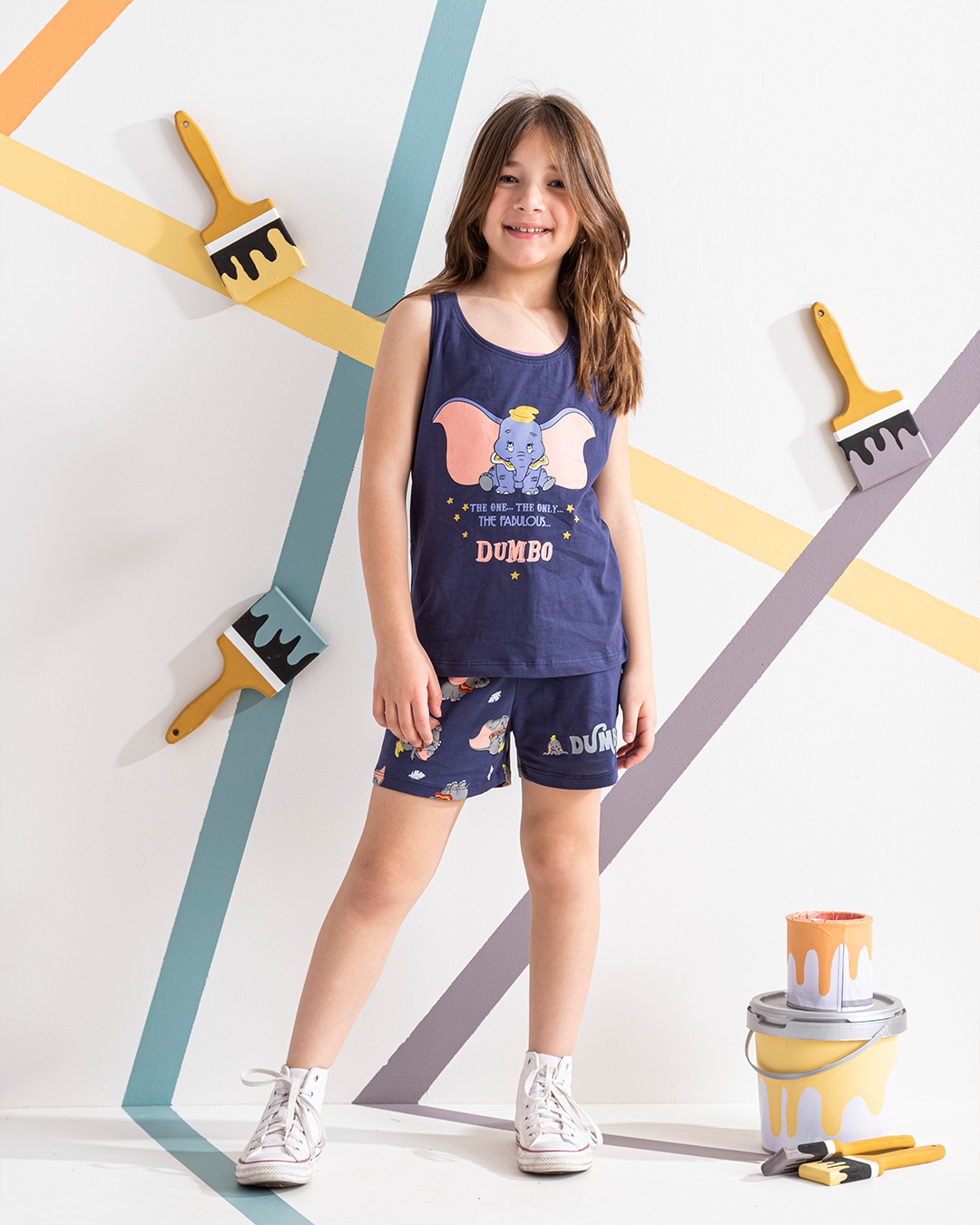 بيجامه بناتي كت شورت دمبو