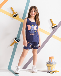 بيجامه بناتي كت شورت دمبو