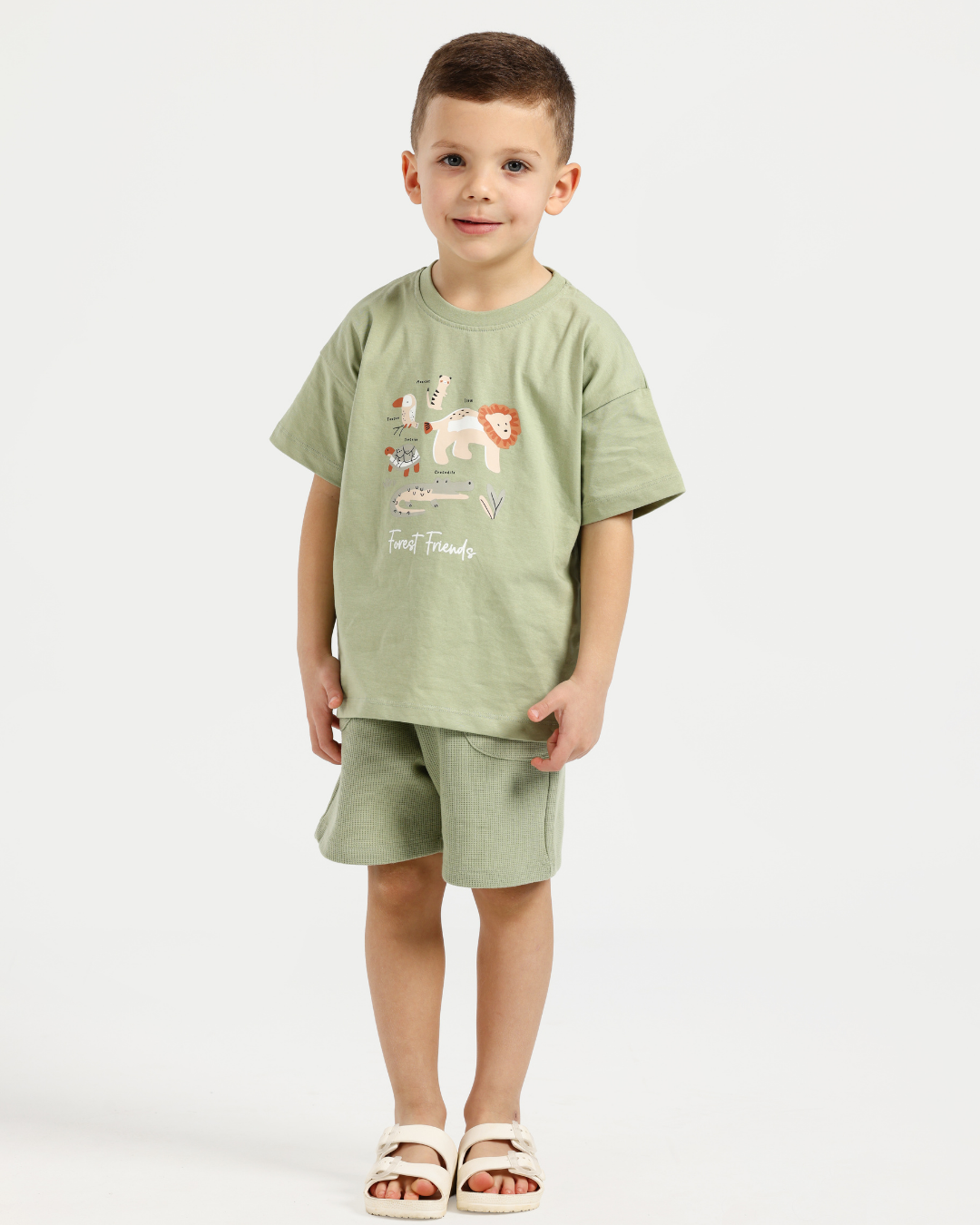 A Boy Who Loves Forest Pajama in Earth Colors