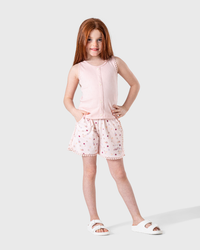 Girls' Pajamas with Apple Print