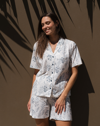 Random Flowers Women's half sleeve pajamas