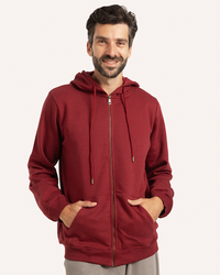 Sweatshirt with zipper and a hood