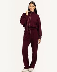 Women tracksuit high neck in soft colors