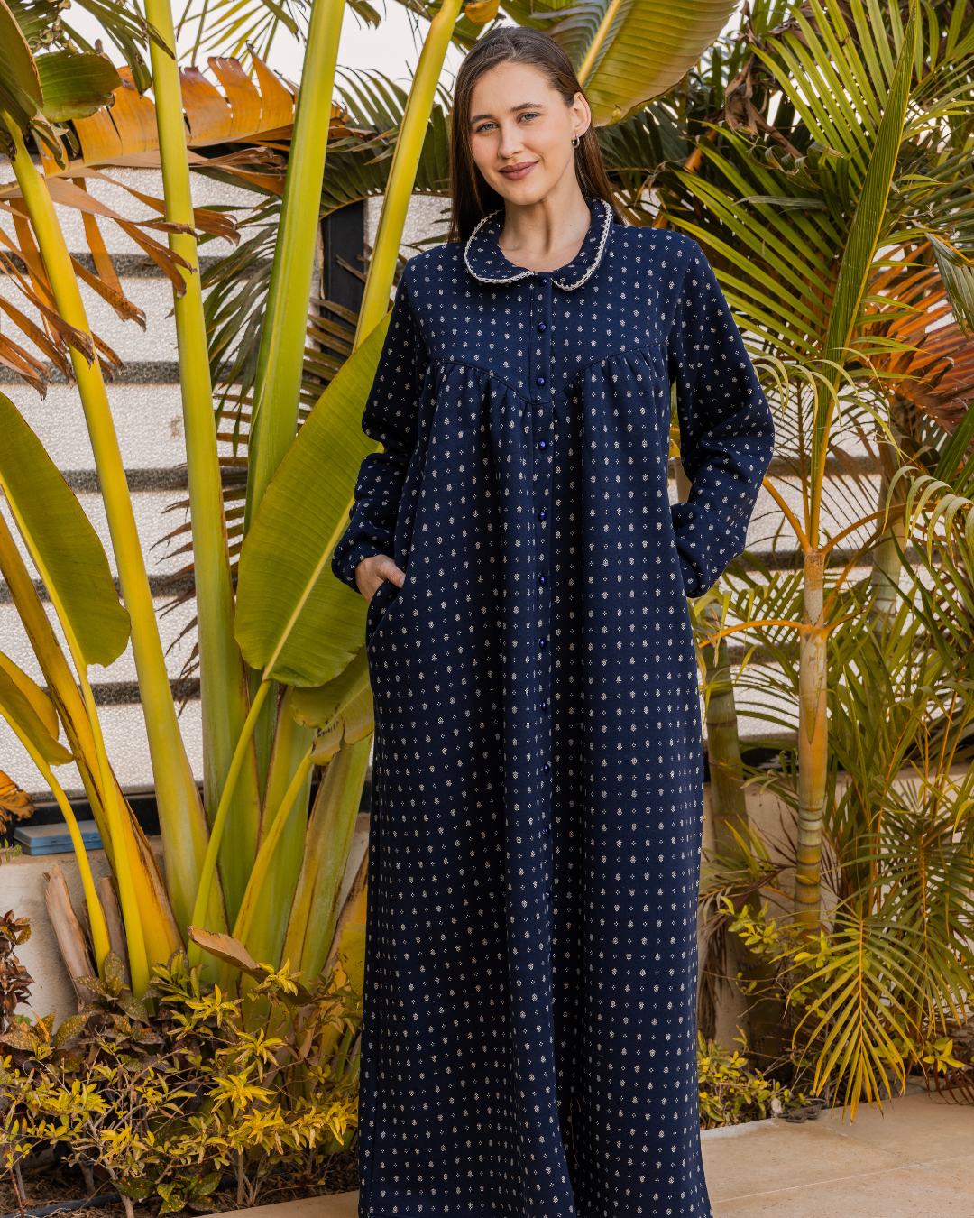 Andalusian pattern جلابية حريمي بزراير