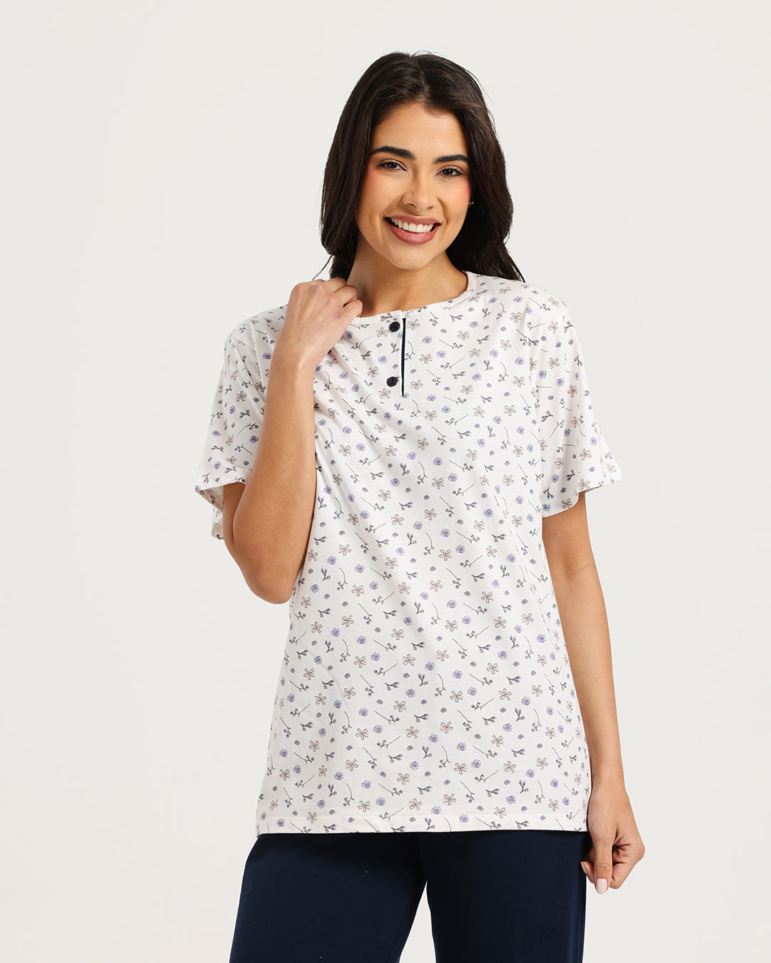 Women's Short Sleeve Pajama Set with Pants