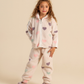 Girls pajama in colorful hearts