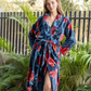 Large floral floral robe for women
