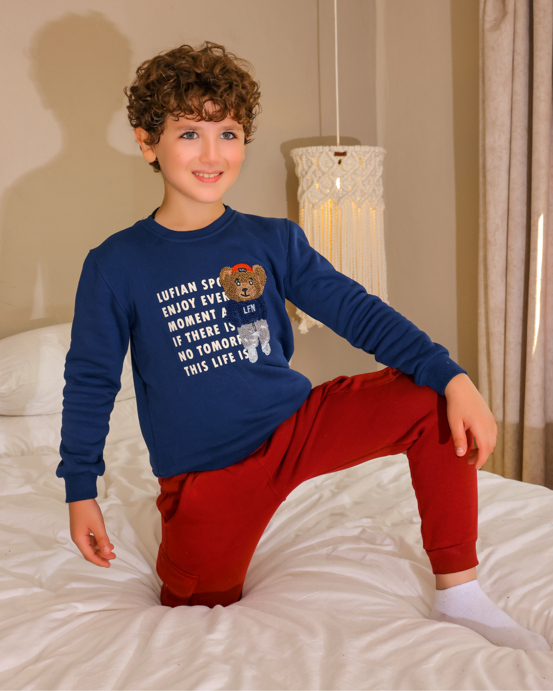 Bear pajamas for boys, medium