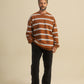 Elegant men's pajama with warm stripes