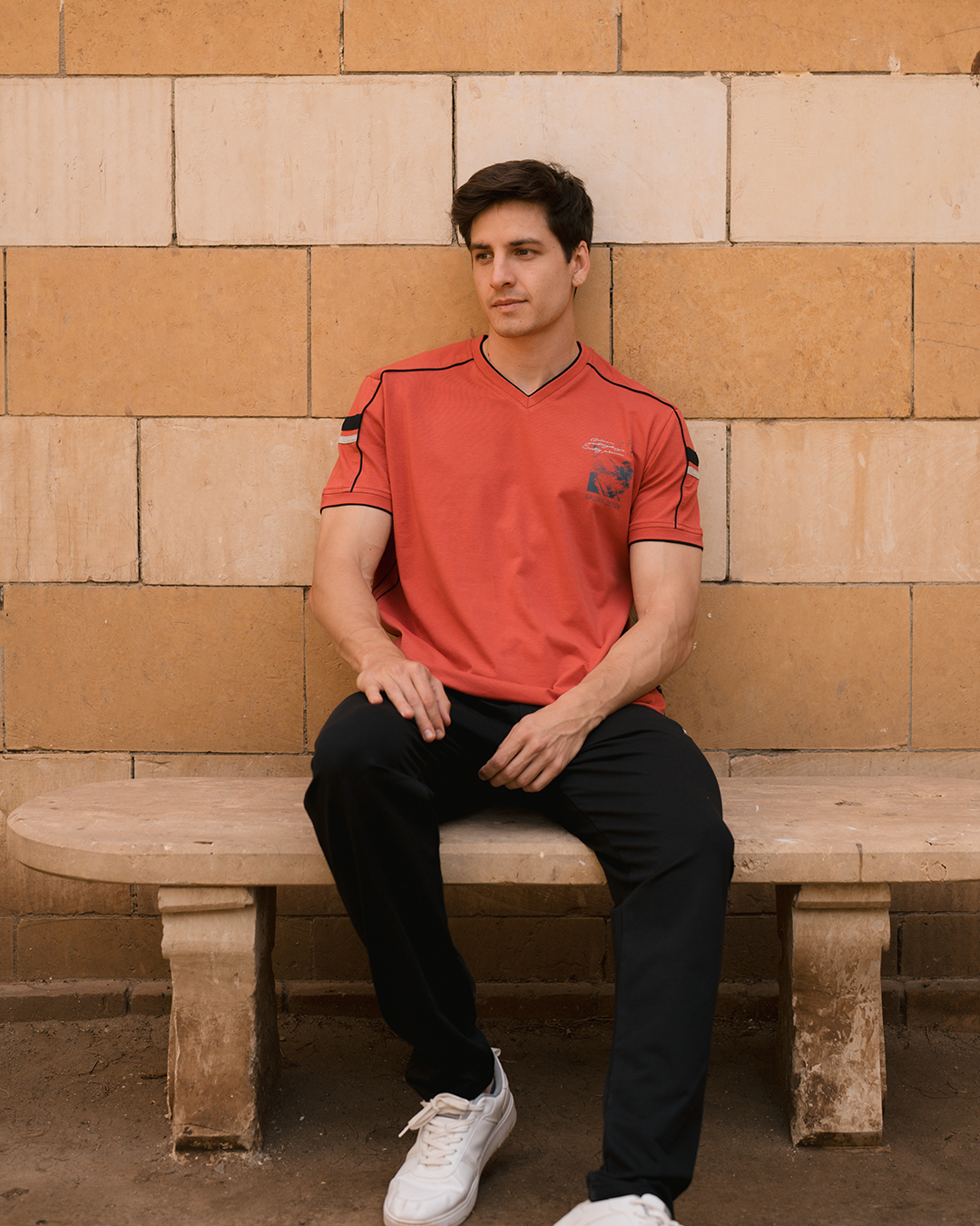 GLV  بيجامه رجالي حوض سبعه شروال طابعة علي الصدر