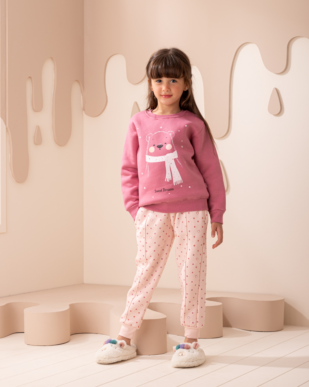 Sweet Dreams girls pajamas with sleeves and pants