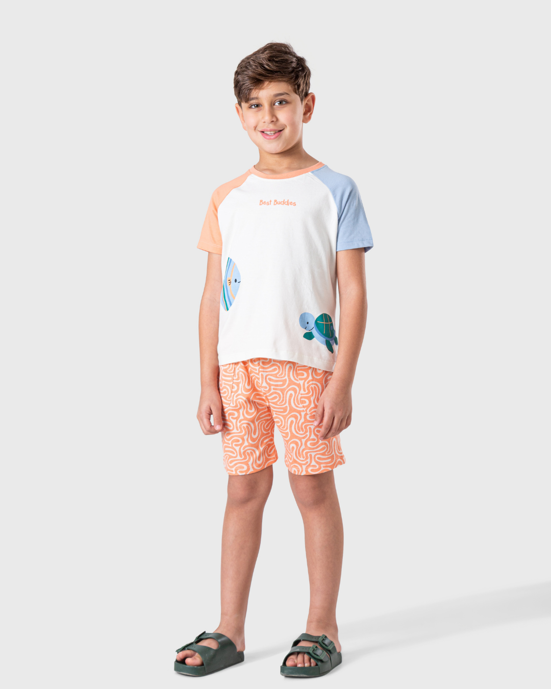 بيجاما اولادي امواج البحر الملونه