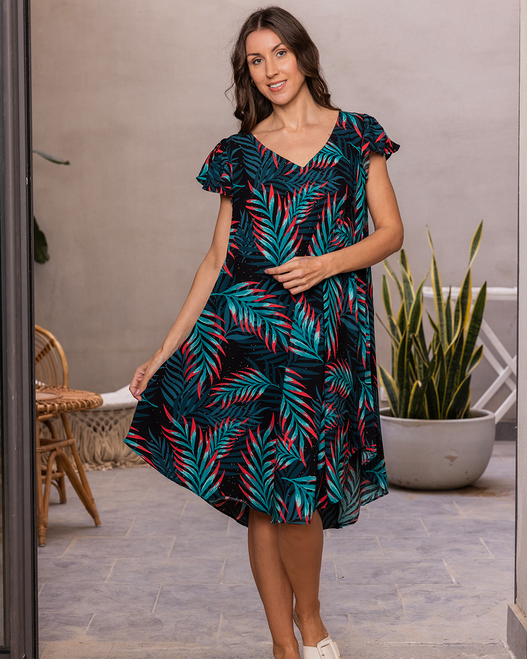 Short viscose shirt 123