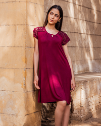 Women's plain lace raglan sleeve shirt