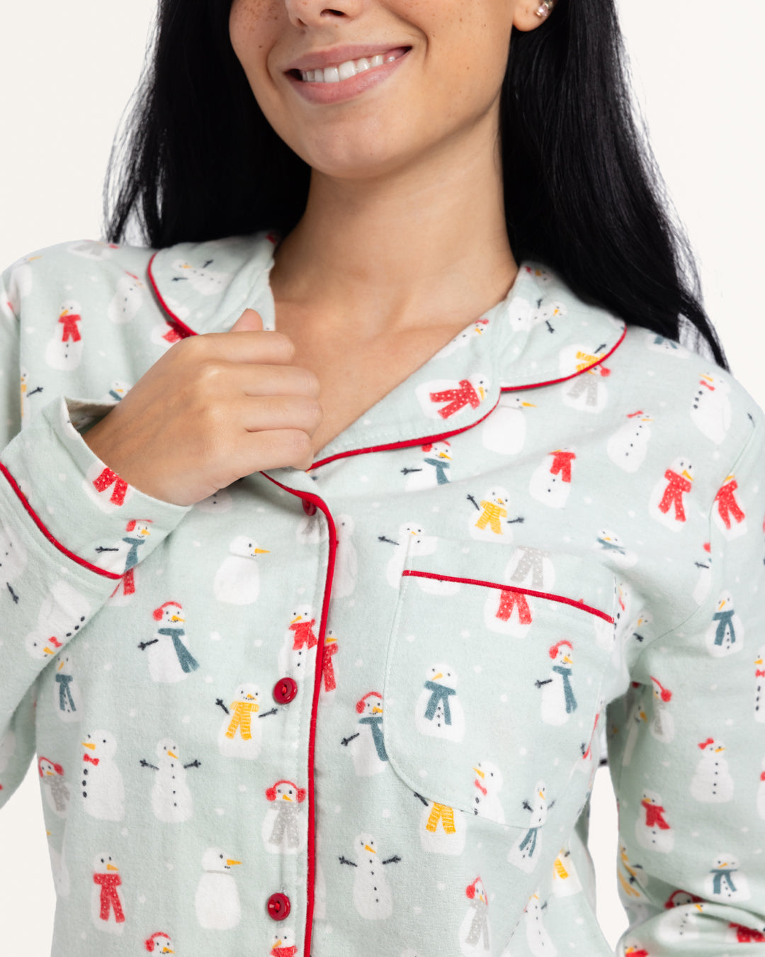 بيجاما كلاسيك بزراير رجل الثلج