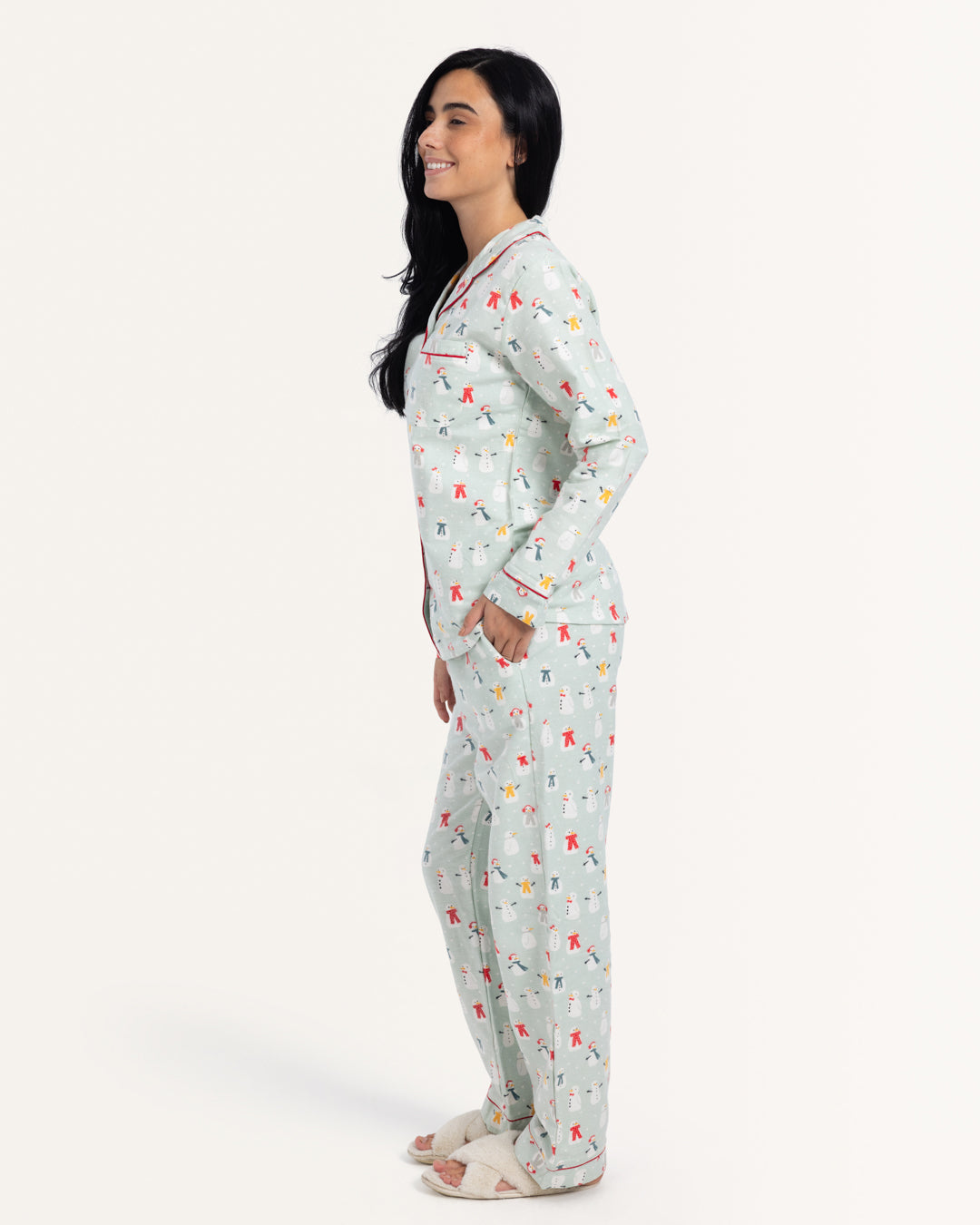 بيجاما كلاسيك بزراير رجل الثلج