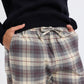Plaid Pants In Beige And Red