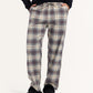 Plaid Pants In Beige And Red