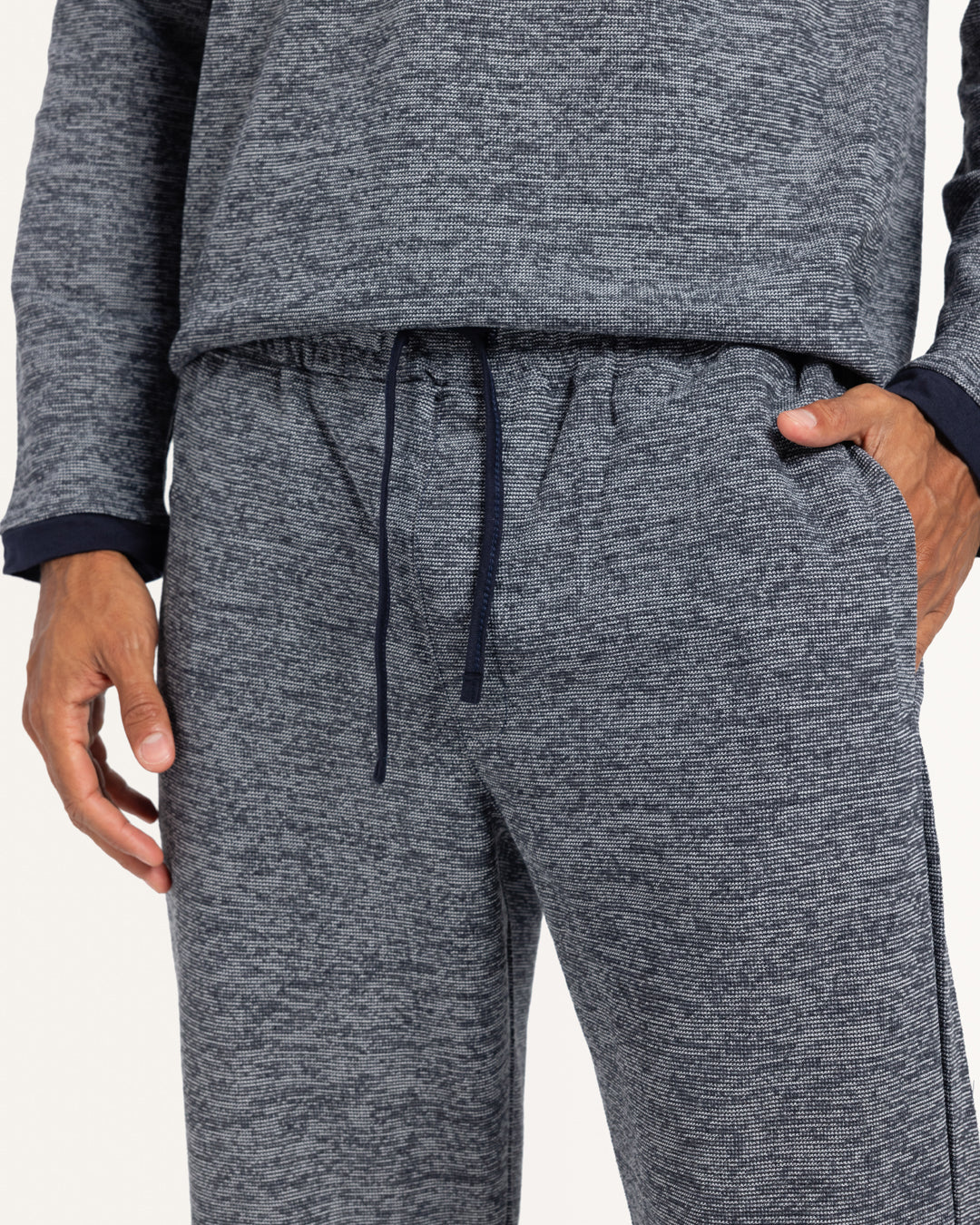 بيجاما بنطلون جاكارد بقصه عند الكتف