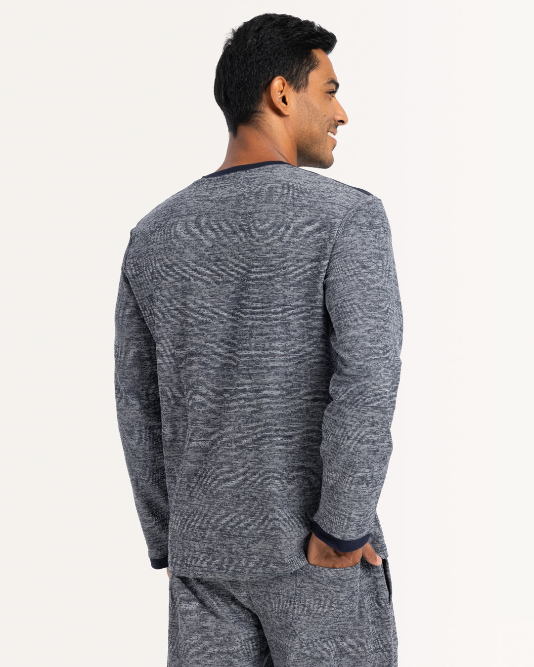 بيجاما بنطلون جاكارد بقصه عند الكتف